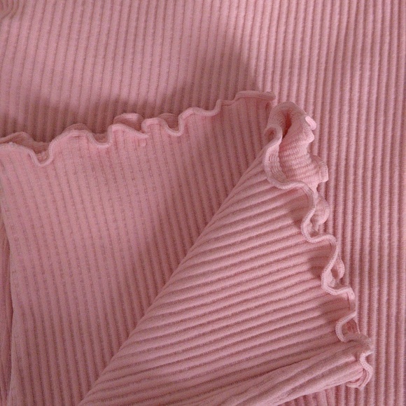 Nux Size Medium Pink Ribbed Ruffle Hem Leggings - Picture 11 of 11